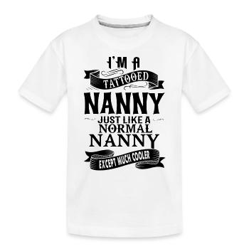 TATTOOED NANNY - Kids' Premium Organic T-Shirt - white - Front