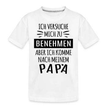 Geburt Geschenkidee lustig Baby Papa Vater Eltern - Kinder Premium Bio T-Shirt - Weiß - Vorne