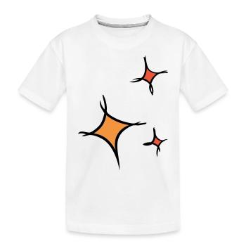 Astérisque. Trois étoiles colorées, dessinées à la main. - T-shirt bio Premium Enfant - blanc - Devant