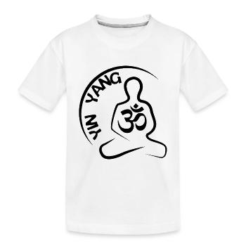 Yin Yang - Kinder Premium Bio T-Shirt - Weiß - Vorne