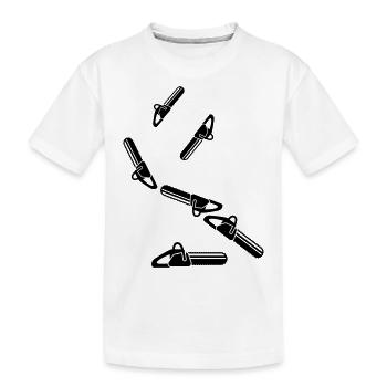 Icône d’icône de tronçonneuse - T-shirt bio Premium Enfant - blanc - Devant