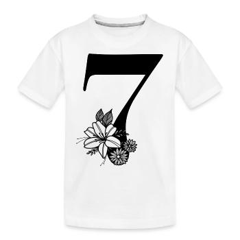 Numéro 7 - T-shirt bio Premium Enfant - blanc - Devant
