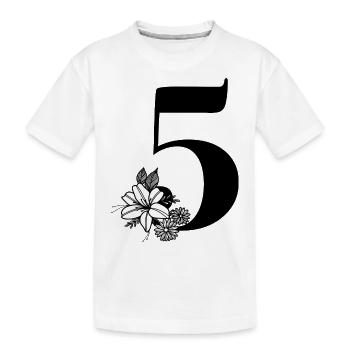 Numéro 5 - T-shirt bio Premium Enfant - blanc - Devant