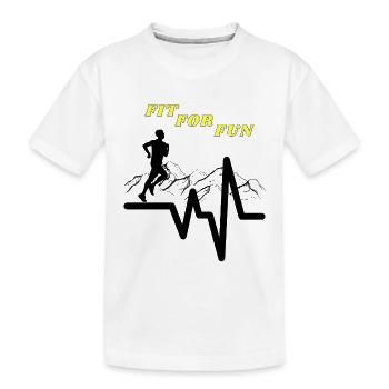 Jogging - Kinder Premium Bio T-Shirt - Weiß - Vorne