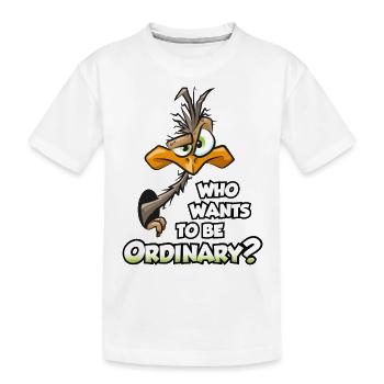 Strauß Strauss Lustiger Vogel Laufvogel Emu Spruch - Kinder Premium Bio T-Shirt - Weiß - Vorne