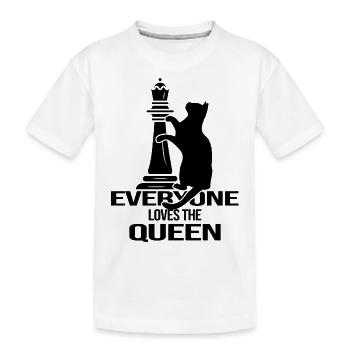 schach schachfigur schachmatt chess-queen katze - Kinder Premium Bio T-Shirt - Weiß - Vorne