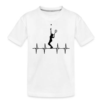 Tennisspielerin von Herzen - Kinder Premium Bio T-Shirt - Weiß - Vorne