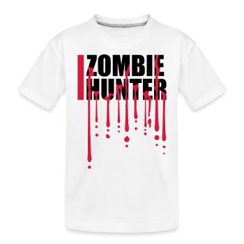 Chasseur de zombies Citation d’Halloween - T-shirt bio Premium Enfant - blanc - Devant