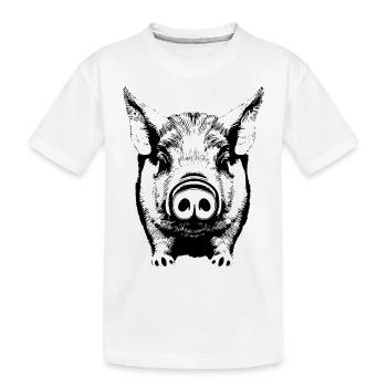 porc doux porcs porcs animaux animaux 3 - T-shirt bio Premium Enfant - blanc - Devant