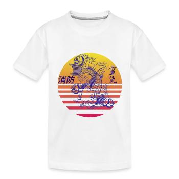 Koi rise up - Kinder Premium Bio T-Shirt - Weiß - Vorne