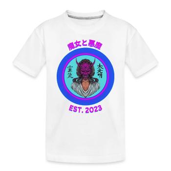 Witch & Devil - Kids' Premium Organic T-Shirt - white - Front