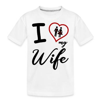 J’aime ma femme - T-shirt bio Premium Enfant - blanc - Devant