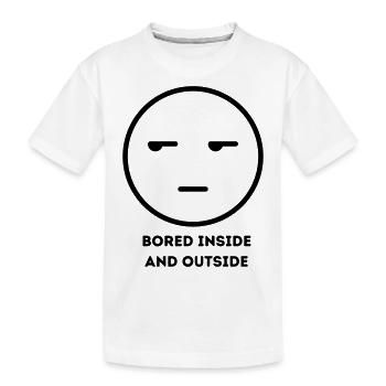 Bored inside and outside FACE2 - Kinder Premium Bio T-Shirt - Weiß - Vorne