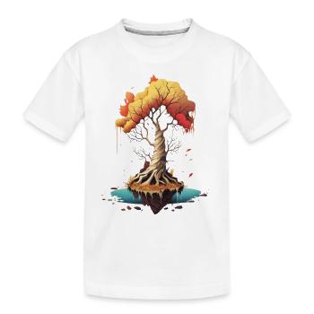 Arbre solitaire - T-shirt bio Premium Enfant - blanc - Devant
