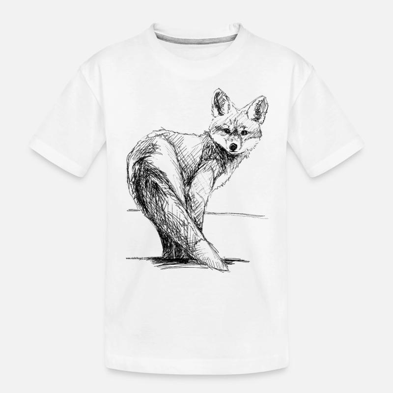 Fuchs - Kinder Premium Bio T-Shirt - Weiß