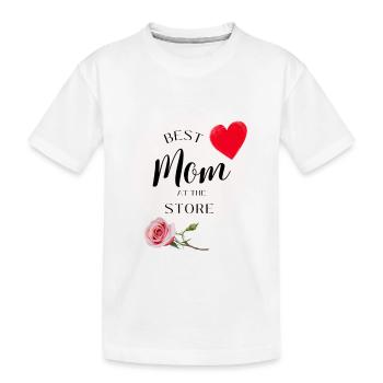 Meilleure maman au magasin - T-shirt bio Premium Enfant - blanc - Devant