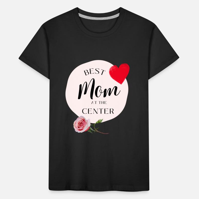 Migliore mamma al centro Maglietta ecologica premium per bambini