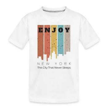 New York The City That Never Sleeps - Kinder Premium Bio T-Shirt - Weiß - Vorne