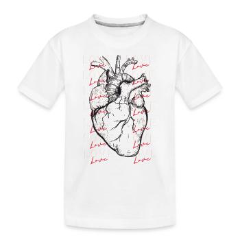 Cœur/Amour - T-shirt bio Premium Enfant - blanc - Devant