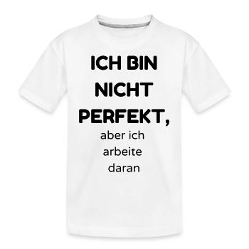 Perfekt - Kinder Premium Bio T-Shirt - Weiß - Vorne
