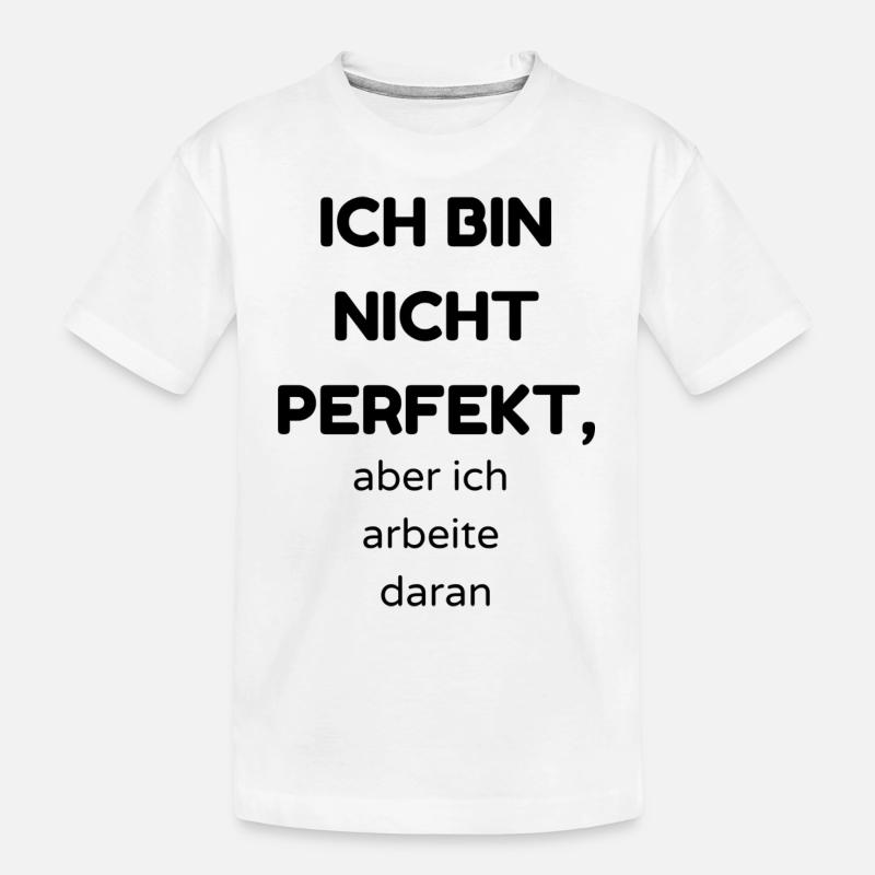 Perfekt - Kinder Premium Bio T-Shirt - Weiß
