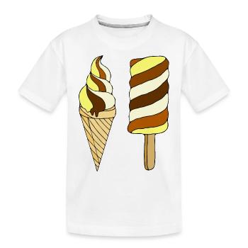 Eis - Kinder Premium Bio T-Shirt - Weiß - Vorne