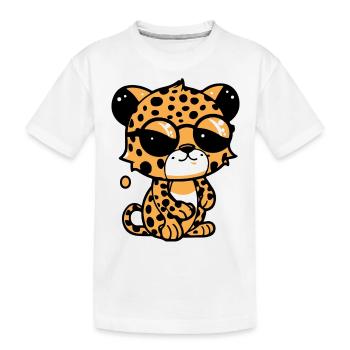 Zoolto the Leopard - Kids' Premium Organic T-Shirt - white - Front