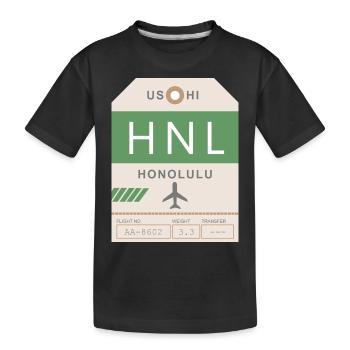 Honolulu Airport 1950 - Kids' Premium Organic T-Shirt - black - Front