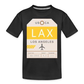 Aéroport de Los Angeles 1950 - T-shirt bio Premium Enfant - noir - Devant
