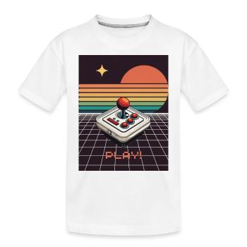 Gaming Retro Design - Jouez! - T-shirt bio Premium Enfant - blanc - Devant