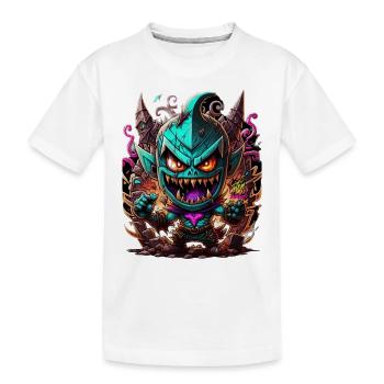 Graffiti Monster - Kids' Premium Organic T-Shirt - white - Front