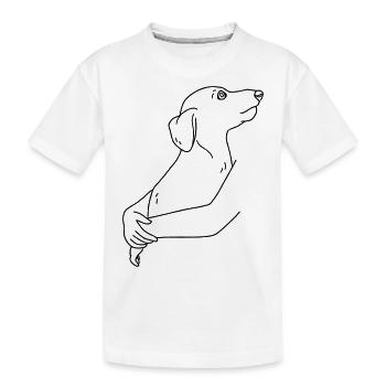 Hundeliebhaber - Kinder Premium Bio T-Shirt - Weiß - Vorne