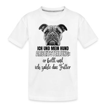 ICH und MEIN HUND - Hunde HUND Bulldogge - Kinder Premium Bio T-Shirt - Weiß - Vorne