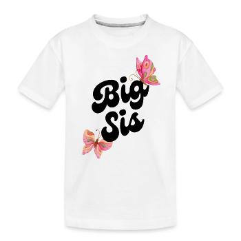 Big Sis - perfekt für die große Schwester - Kinder Premium Bio T-Shirt - Weiß - Vorne