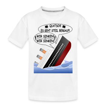 Steil Bergauf-lustige Sprüche-positives Denken - Kinder Premium Bio T-Shirt - Weiß - Vorne
