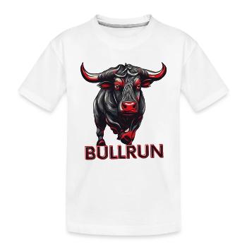 Stock Market Bull Bull Run 2024/25 Crypto Trading - Kids' Premium Organic T-Shirt - white - Front