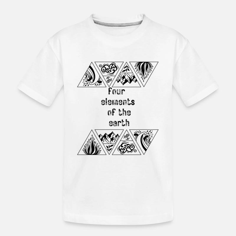 4 Eléments de la Terre - T-shirt bio Premium Enfant - blanc