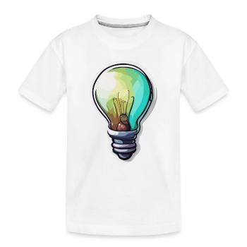 Ampoule / Ampoule / Luminosité / Lumière - T-shirt bio Premium Enfant - blanc - Devant