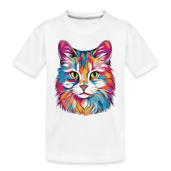 Chat - T-shirt bio Premium Enfant - blanc - Devant