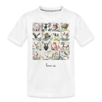 Aimez-nous Collage - T-shirt bio Premium Enfant - blanc - Devant