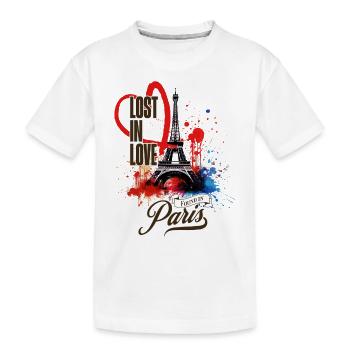 Paris, Tour Eiffel, France, Ville, Horizon, Art - T-shirt bio Premium Enfant - blanc - Devant