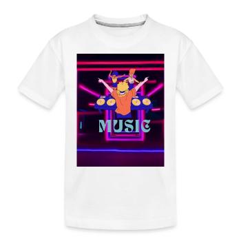 Musik - Kinder Premium Bio T-Shirt - Weiß - Vorne