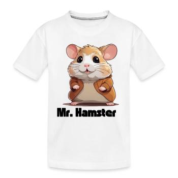 Süßer Hamster mit Jacke - Kinder Premium Bio T-Shirt - Weiß - Vorne