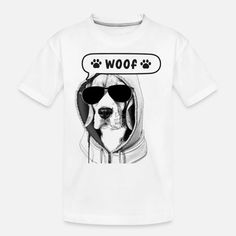 Beagle en capuche - T-shirt bio Premium Enfant - blanc