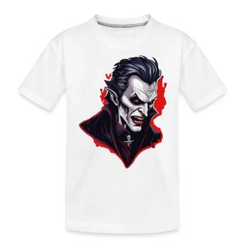 Vampir / Dracula / Blutsauger / Halloween / Mythos - Kinder Premium Bio T-Shirt - Weiß - Vorne