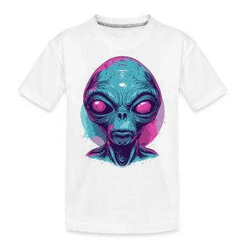 Alien - Kinder Premium Bio T-Shirt - Weiß - Vorne