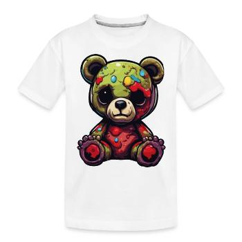 Ours en peluche / Peluche / Animal en peluche / Idée cadeau - T-shirt bio Premium Enfant - blanc - Devant