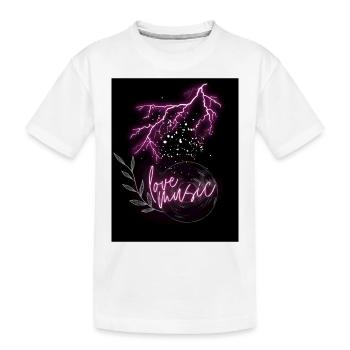 Love Music - Kinder Premium Bio T-Shirt - Weiß - Vorne