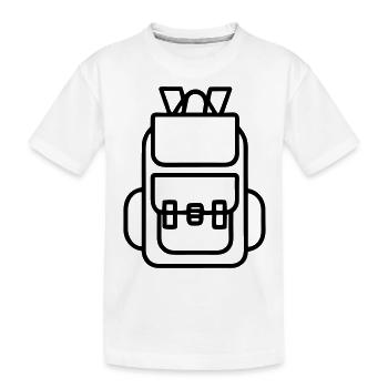 Rucksack - Kinder Premium Bio T-Shirt - Weiß - Vorne