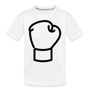 Boxing Glove - Kids' Premium Organic T-Shirt - white - Front